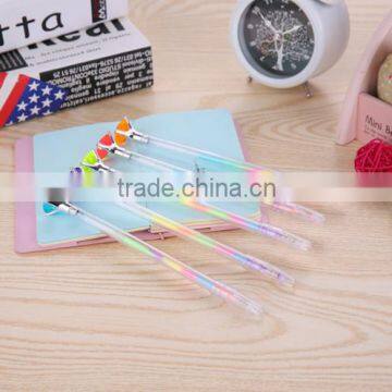 Mixed 0.38mm Bling Bling Diamond Crystal Rainbow Gel Pen Cute School Gel Pen For Students Kids Christmas Gift