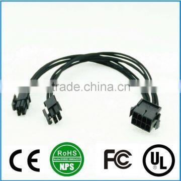 6 pin to 8pin video card individual sleeved power cable