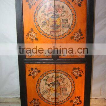 Chinese antique bedroom printing furniture/old cabinet/cheap chest