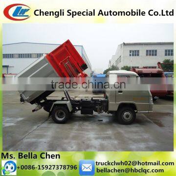 FOTON side load garbage truck, diesel/petrol engine minigarbage truck