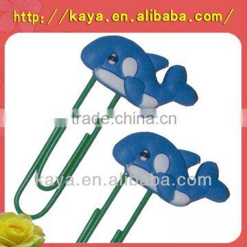 Hot sale fancy soft pvc fish paper clip