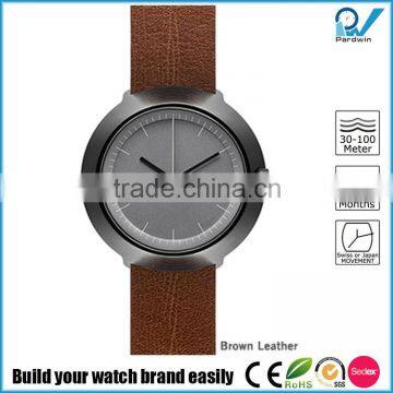 Brushed Black Case Stainless Steel Japan Miyota Movement 3ATM Water Resistant Grey Nylon Strap Watch photo-4