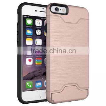2016 Case With Card Slots and Standing Function Wonderful Hard Shockproof Heavy Duty Armor Case for Iphone 6 Case photo-2