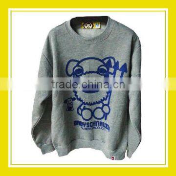 2016 Fashion Products Bros Baby Schnauzer with Devil Fork Unisex Printed Long Sleeve Grey Sweater