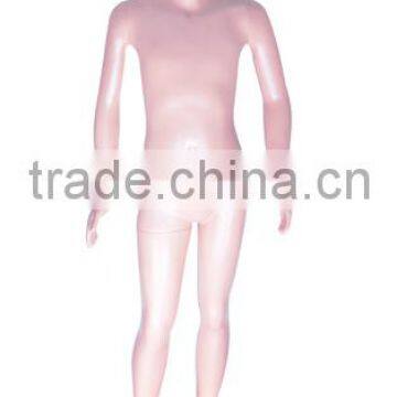 Big child plastic cosmetic/faceless skin/white mannequins high quality for clothing