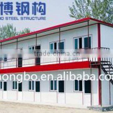 low cost light steel frame double-deck prefab house