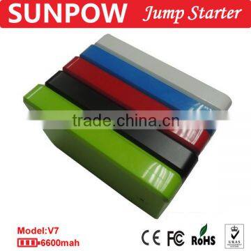 2015 Hot portable auto starter jump starter power bank