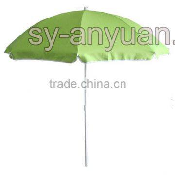 apple green cheap price polyester fabric steel frame outdoor beach umbrella parasol