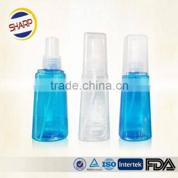 Clear cosmetic glass spray bottle with spray pump