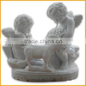 Stone Hand Carved Angel Character Sculpture