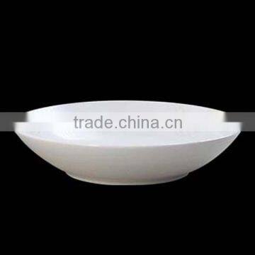 High grade white ceramic soup plate