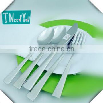 stainless steel tableware with knife, spoon, fork spoon