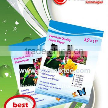 Professional Glossy Inkjet Photo Paper, 8.5'' x 11'', 135gsm