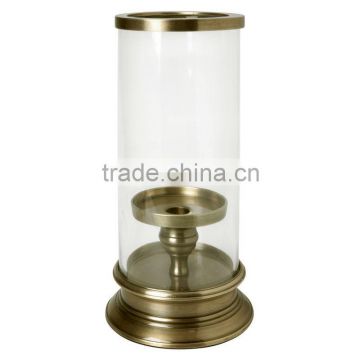 BRASS AND CANDLE HOLDER, HURRICANE CANDLE HOLDERS