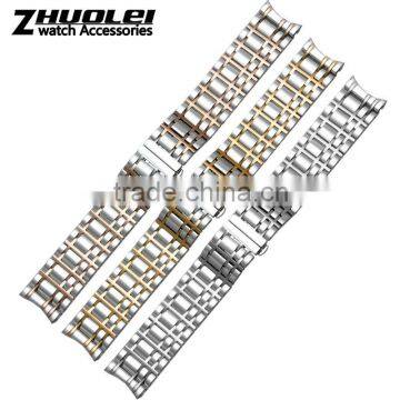 16|20mm high quality imported stainless steel Strap Watch Band with stainless steel buckle Wholesale 3PCS