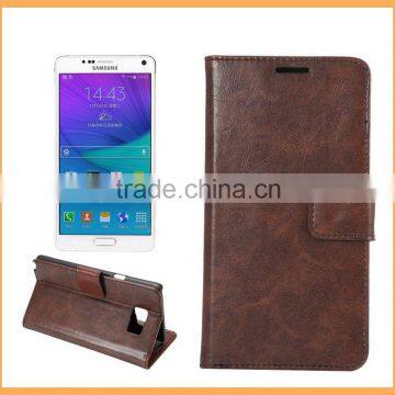 Book style wallet leather case for galaxy note edge