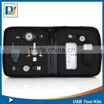 Promotional Gift Set for Christmas Season with USB Travel Kits including Mouse Charging Adaptors Card Reader