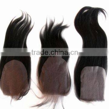 Top hair piece silk closure human hair lace closure