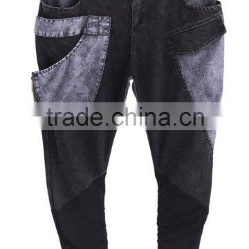 Women Punk Rock Loose Jeans Capri Pants Washed Hip-hop Denim Harem Cropped-pants photo-5