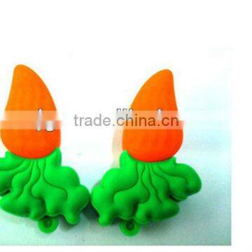 PVC Carrot 2.0 USB Flash Drive, Christmas Gift USB Flash Drive