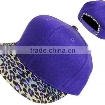 Leopard print brim design your own snapback hat online, Snapback Hats