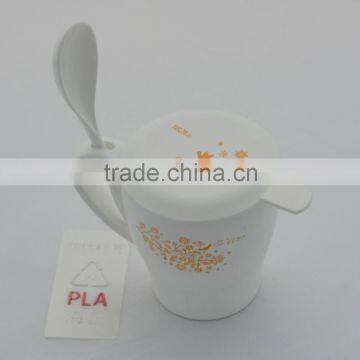 PLA coffee mug, eco-friendly coffee mug , white coffee mug can be customized