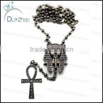 hot sale blackout hip hop rosary necklace