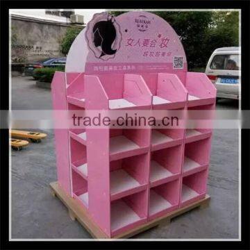 Four Sides Cardboard Display,Stationery Cardboard Floor Display Stand