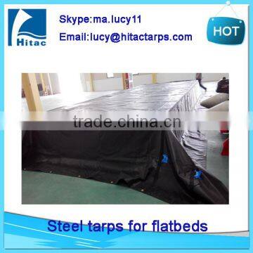 14oz, 18oz waterproof pvc tarpaulin truck cover, lumber tarps ,steel tarps for flatbeds with D-RINGS