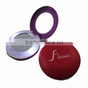 Battery Makeup Mirror Compact / Foldable Hand Craft Makeup Mirror / Wallet Size Pocket Mirror With Led Lights photo-4
