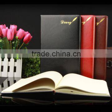 gold hot stamping black and red leather a4 size diary