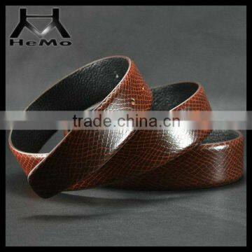 Snake skin textured imported cowhide belts for men