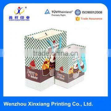 Luxury custom logo cheap paper carry bags with paper hand shopping bag China
