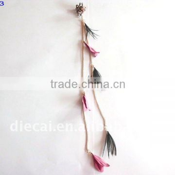 Decorative dyed feather headdress