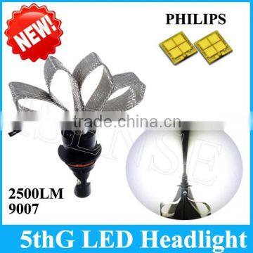 (Hi/Lo beam) H4 H13 9004 9007 led headlight with copper belt