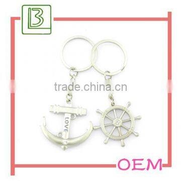 Metal anchor pattern keychain wedding favors