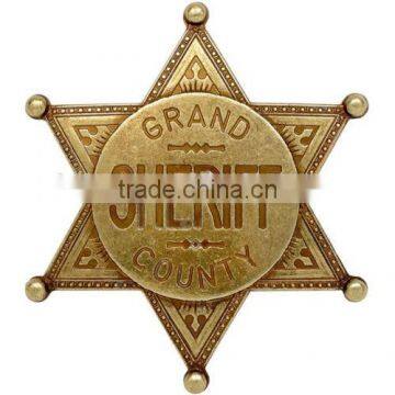 Low Price cheap gold badge custom metal badge