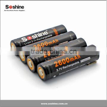 China Supplier Soshine 18650 260mah Battery Lithium Battery 3.7V for Mini Segway Wholesale photo-3