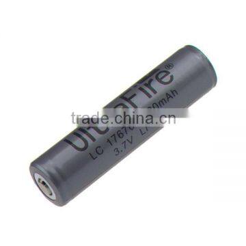 Factory Directly Sell UltraFire 17670 3.7V 1800mAh li-ion Rechargeable Battery with wholesale price