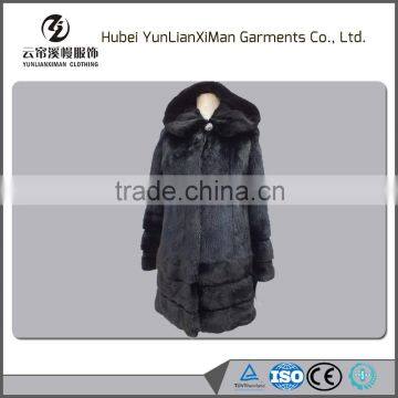 2015 Vintage Style Mink Fur Coat Gradient Real Fur Knit Coat