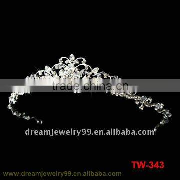 fashion black crystal tiara