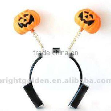 light up hallowmas pumpkin head band