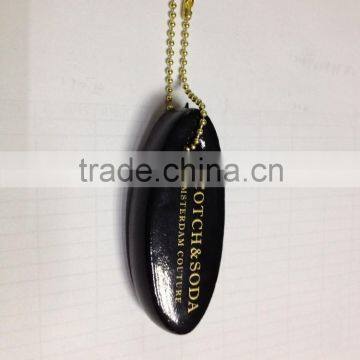 High Quality Oval Customized Floating Keychain Screen Printing