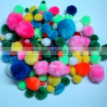 School Supplier educational toy Mix Color Acrylic Pompoms