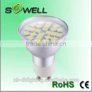 220-240V 3.2W/4.2W 2835SMD 24/27PCS GU10/MR16 LED lamps, 3000K Aluminum 30000H LED lights made in China