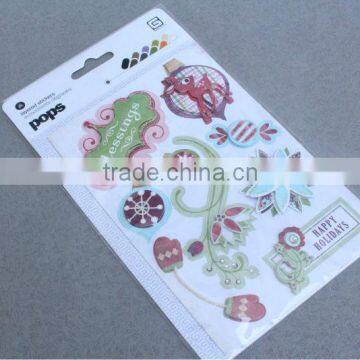 Colorful Double Layered/Decorative Card Making 3D Handmade Paper Sticker