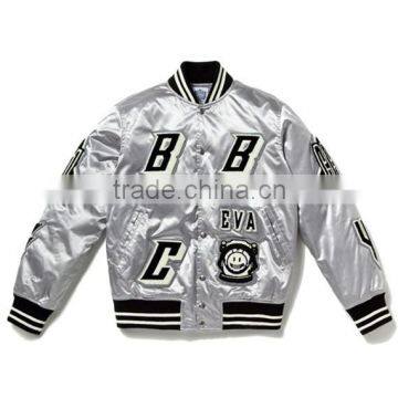 New Stylish satin-varsity-jackets 9028