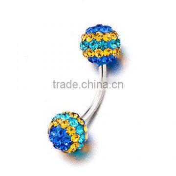 Colorful Crystal Full-jewelled Unique Charming Eyebrow Rings Body Piercing Jewelry