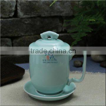 Longquan celadon Longjing impression cup