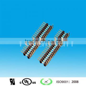 2.54mm Pitch Double Layer Single Row Angle Pin Header connector